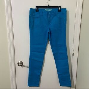 Justice Kids Bright Blue Teal Casual Pants Straight Leg Trousers